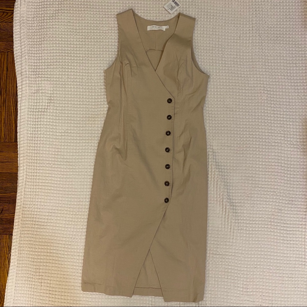 Buttoned Wrap Dress